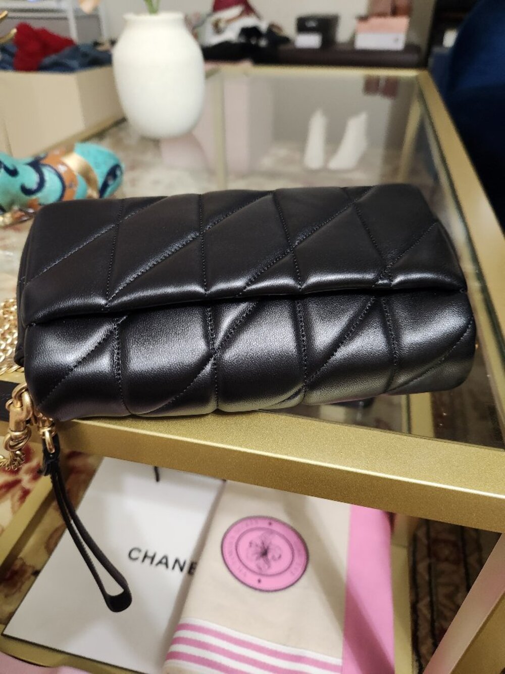 Coach Tabby Chain Crossbody 19- Quilted Black Leather/Brass/Gold Hardware - Picture 14 of 14